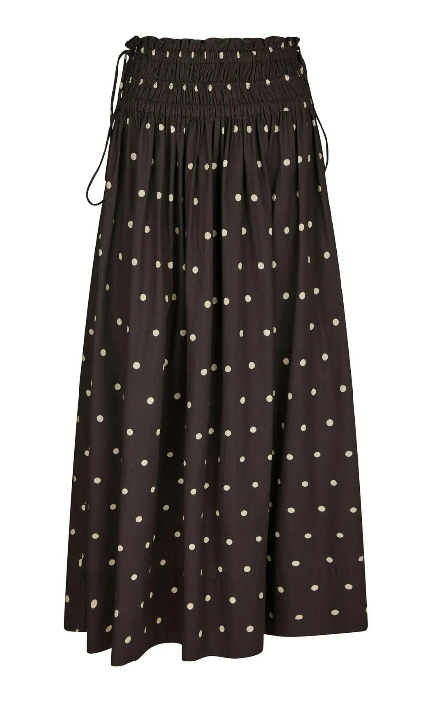 Neo Noir Nederdel - Lillie Dot - Dark Brown - Image 3