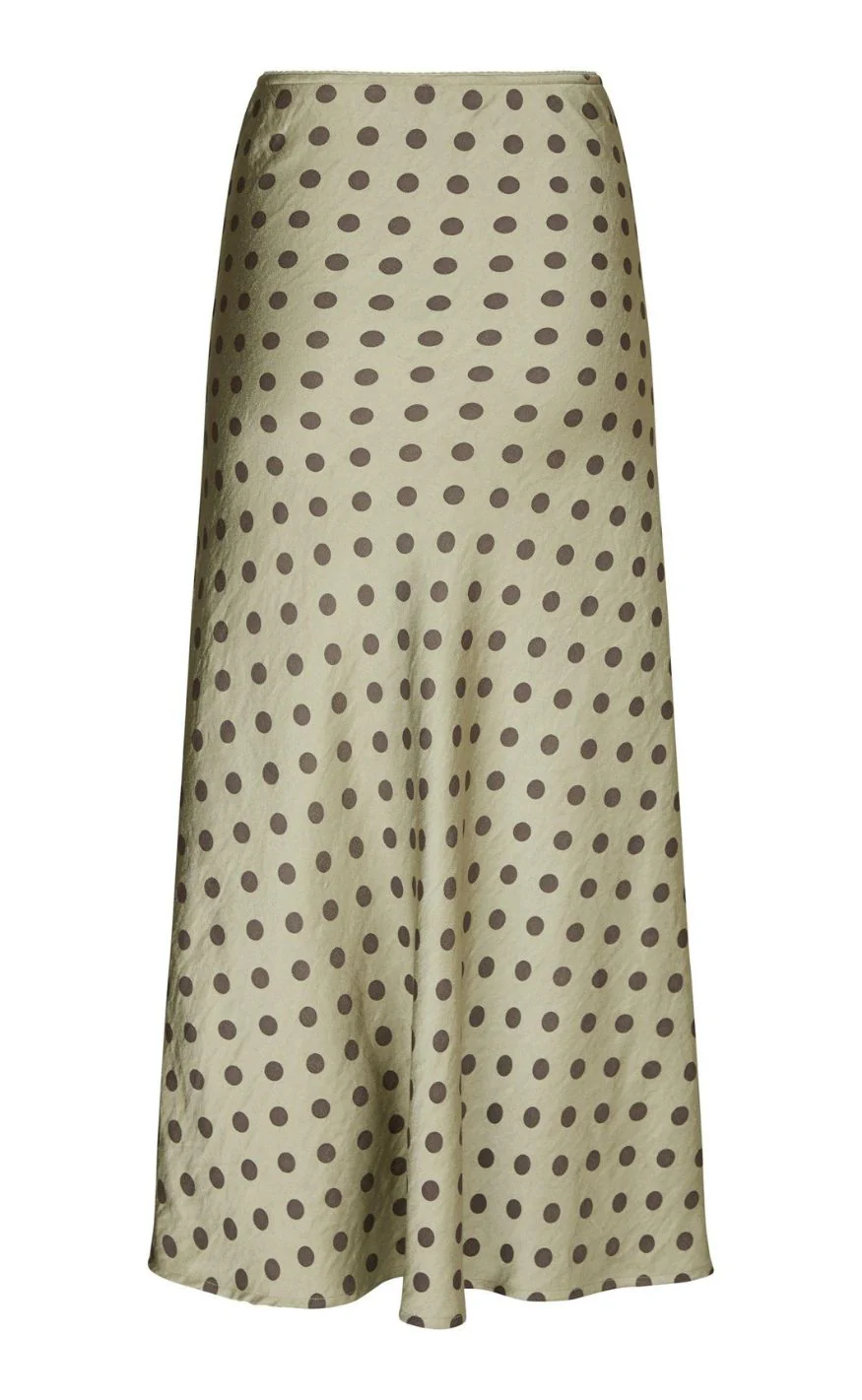 Neo Noir Nederdel - Lola Dotted - Pistachio - Image 5