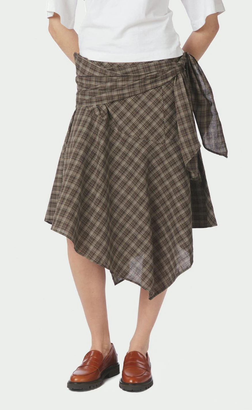 Neo Noir Nederdel - Sabella - Brown Check - Image 2
