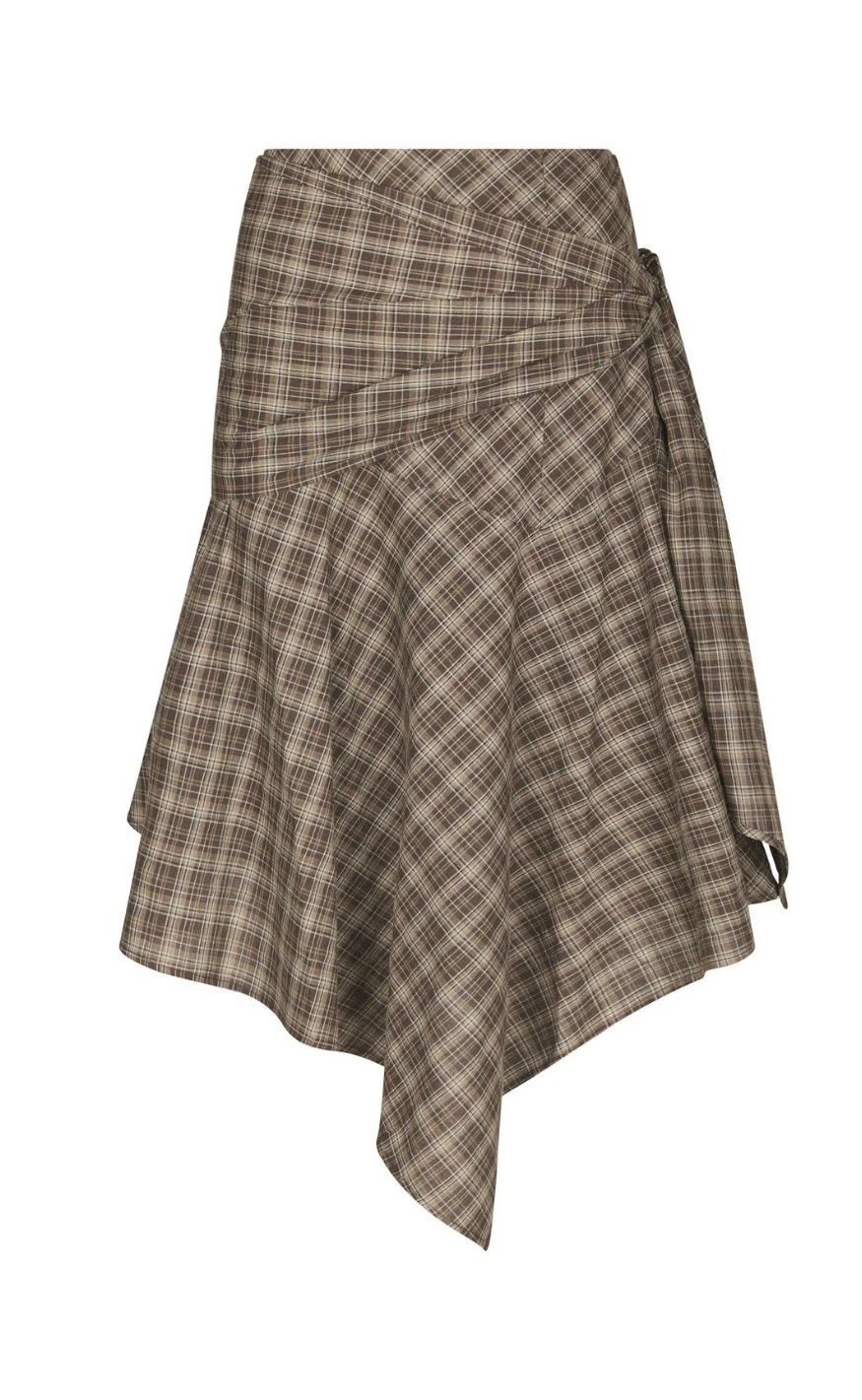 Neo Noir Nederdel - Sabella - Brown Check - Image 3