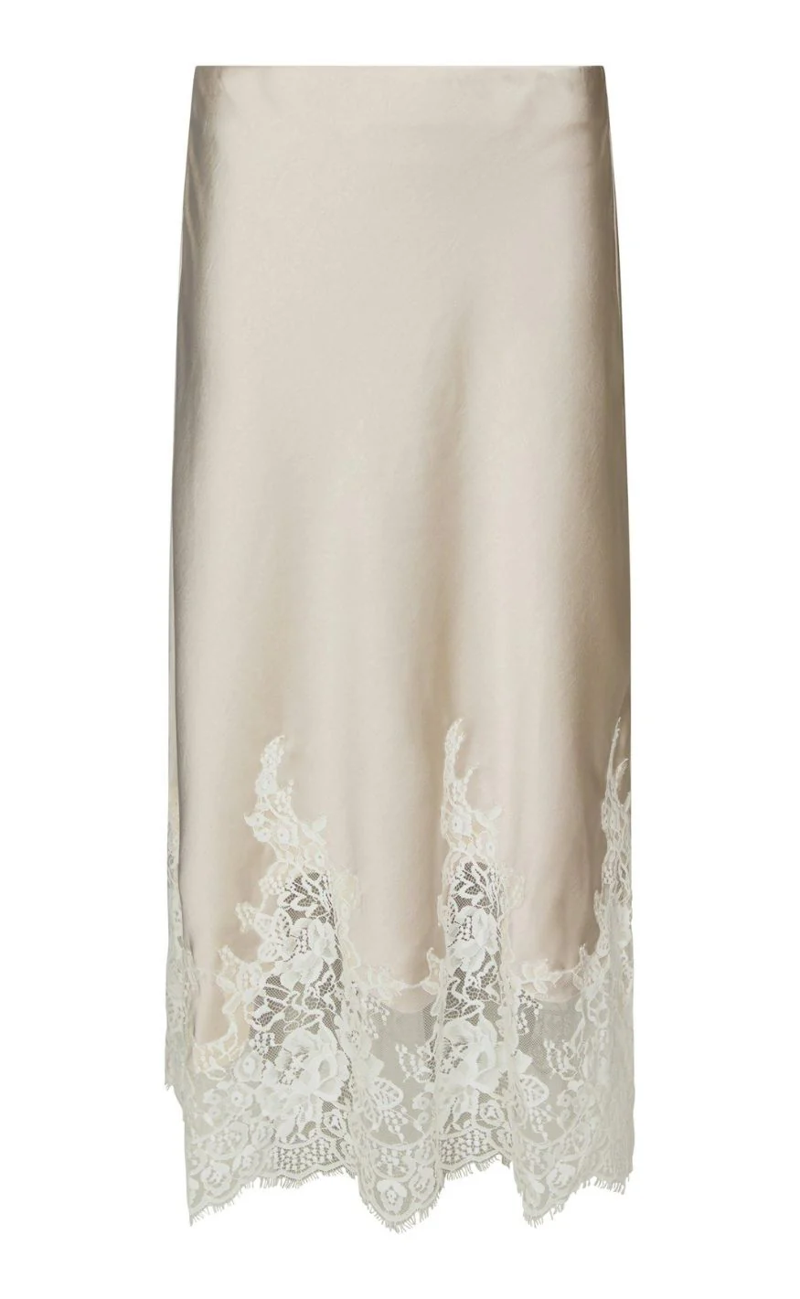 Neo Noir Nederdel - Yelina Heavy Sateen - Champagne - Image 2