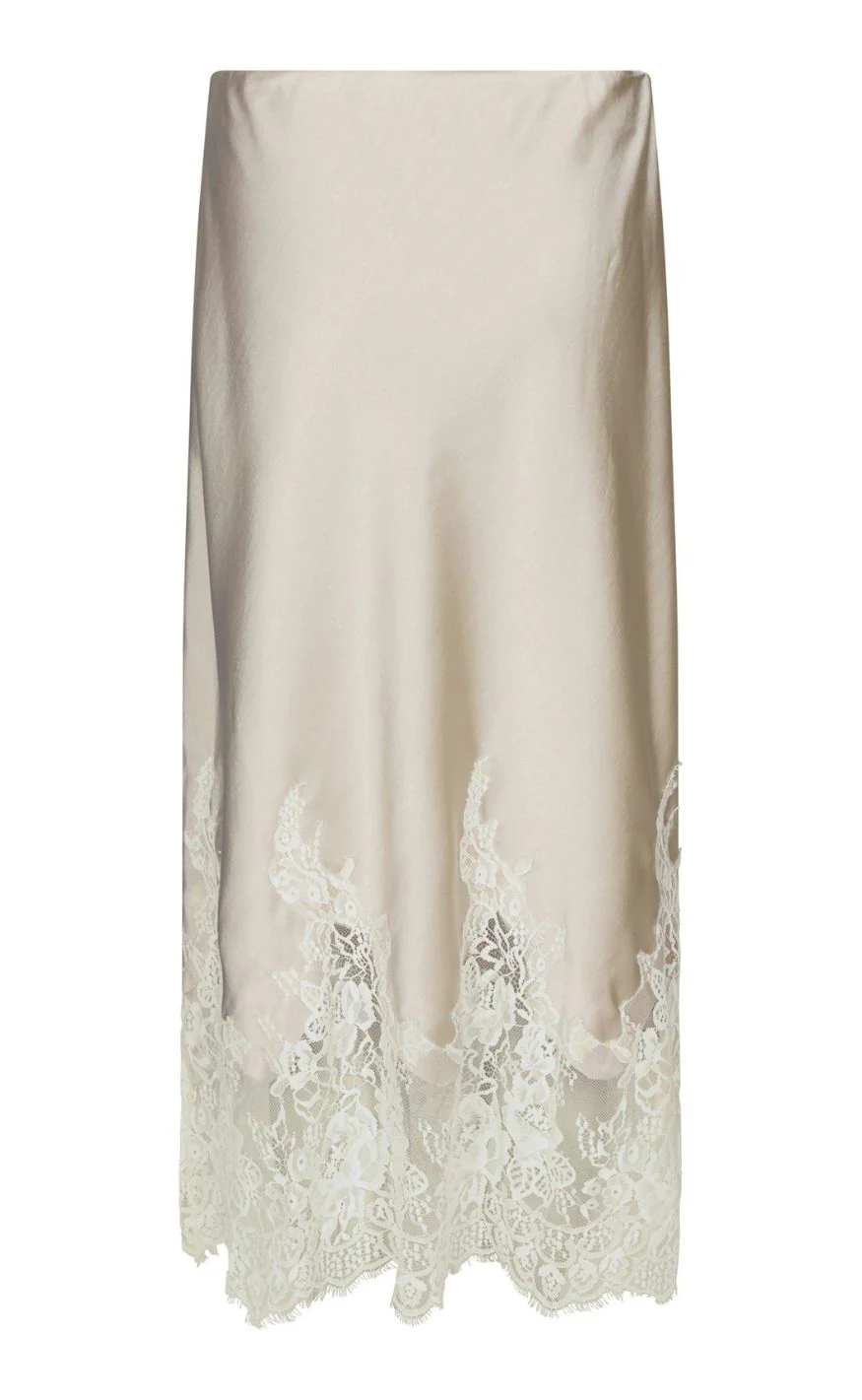 Neo Noir Nederdel - Yelina Heavy Sateen - Champagne - Image 5