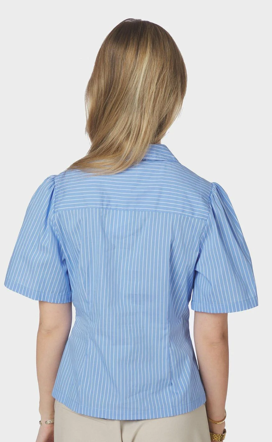 Neo Noir Skjorte - Balara Stripe Poplin - Light Blue - Image 3