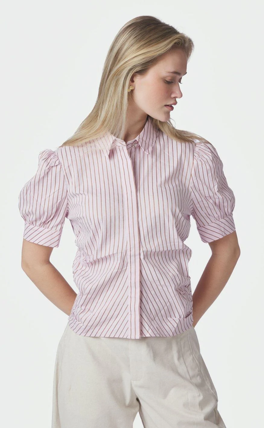 Neo Noir Skjorte - Frannie Structure - Light Pink - Image 2