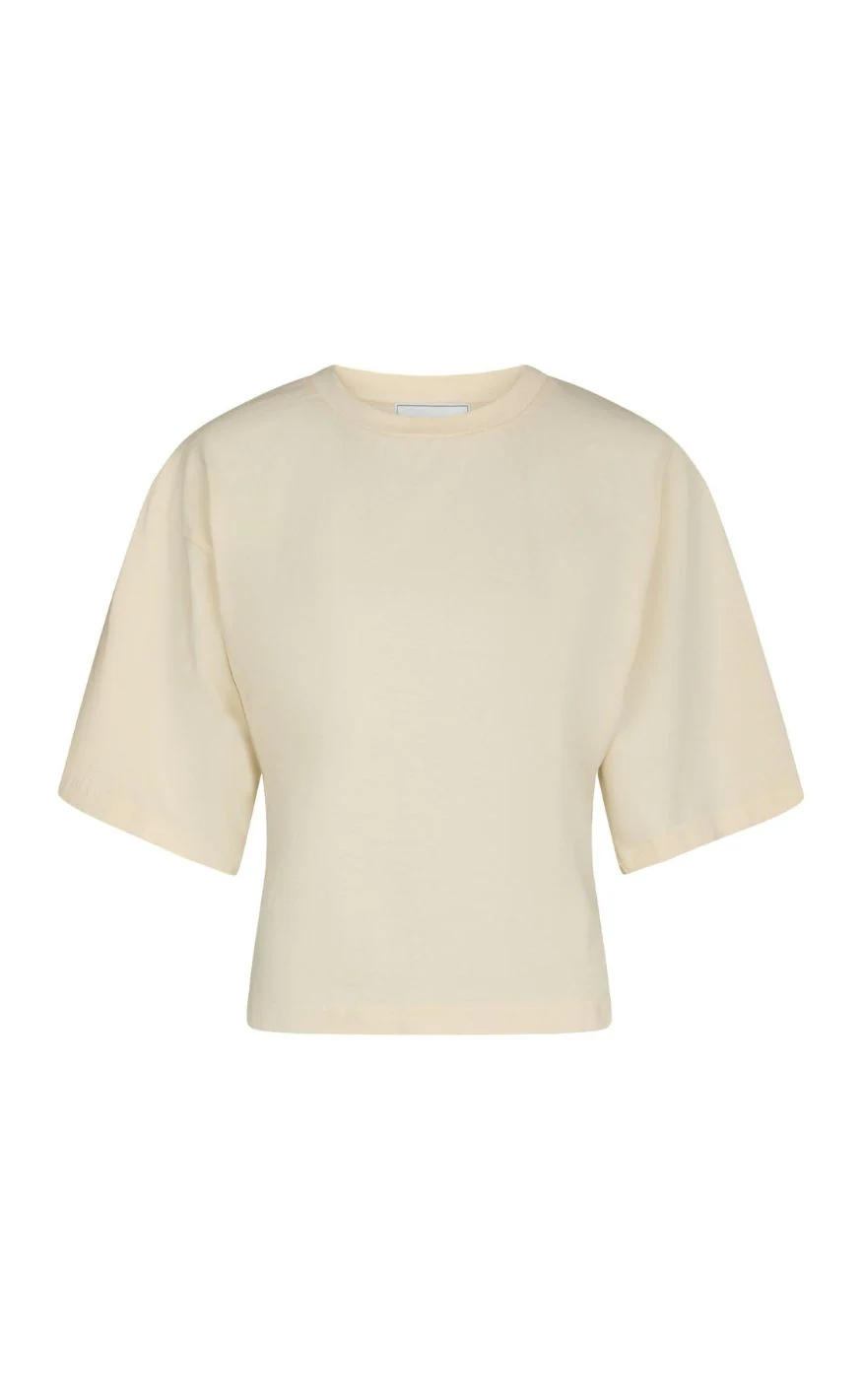 Neo Noir T-shirt - Asha Boxy Tee - Butter Yellow - Image 2