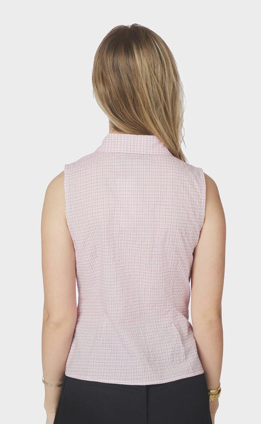 Neo Noir Top - Celest Check - Light Pink - Image 3