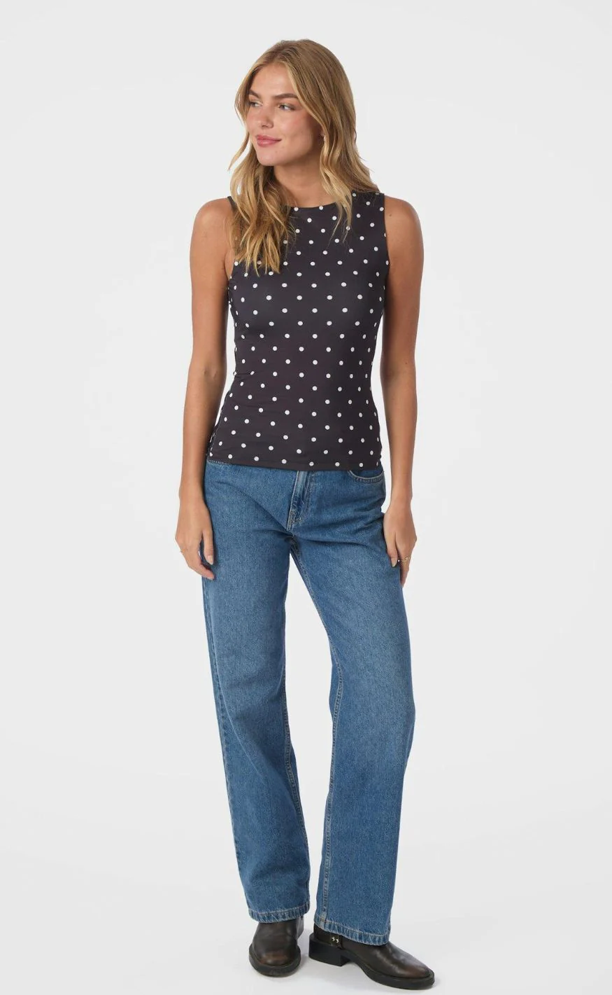 Neo Noir Top - Ditty Jersey Dot - Black - Image 6
