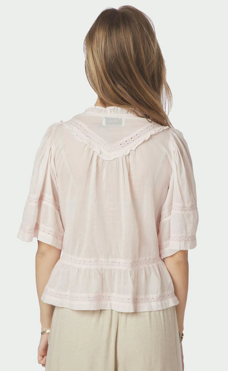 Neo Noir Top - Evienne S Voile - Light Pink - Image 4
