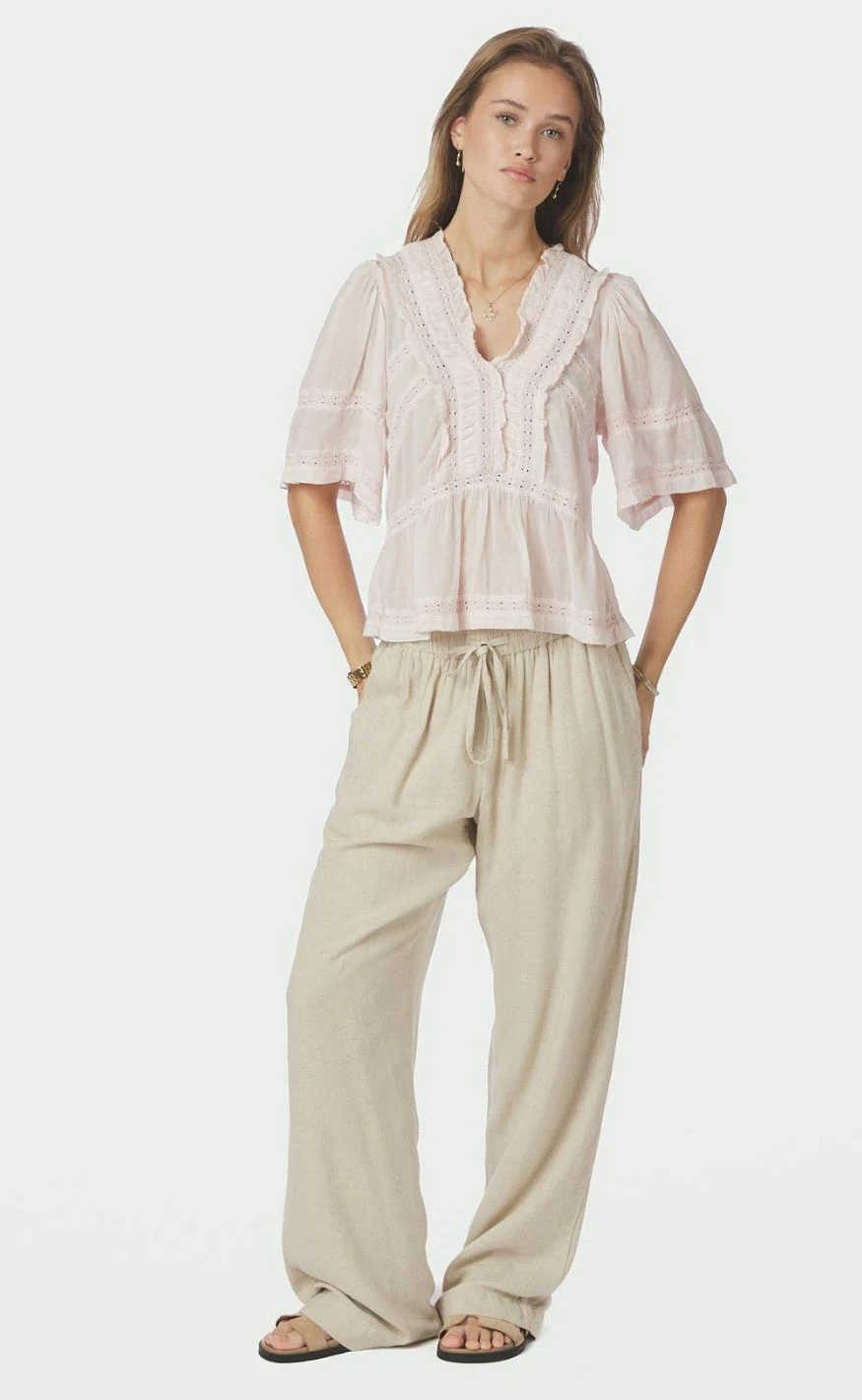 Neo Noir Top - Evienne S Voile - Light Pink - Image 6