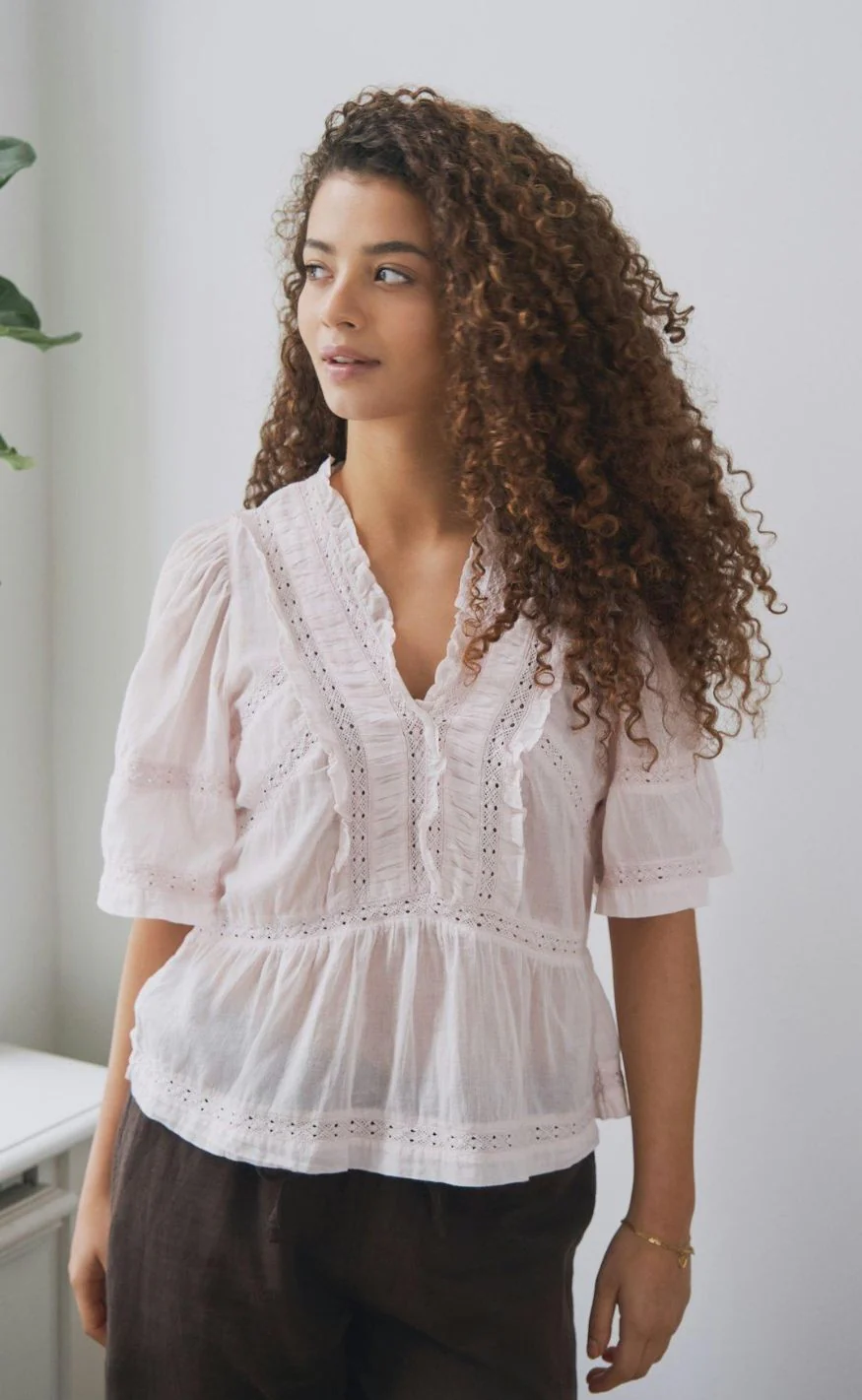 Neo Noir Top - Evienne S Voile - Light Pink - Image 7