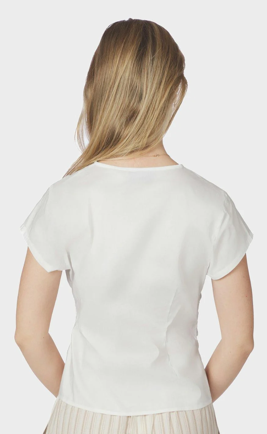 Neo Noir Top - Fidi Poplin - White - Image 4