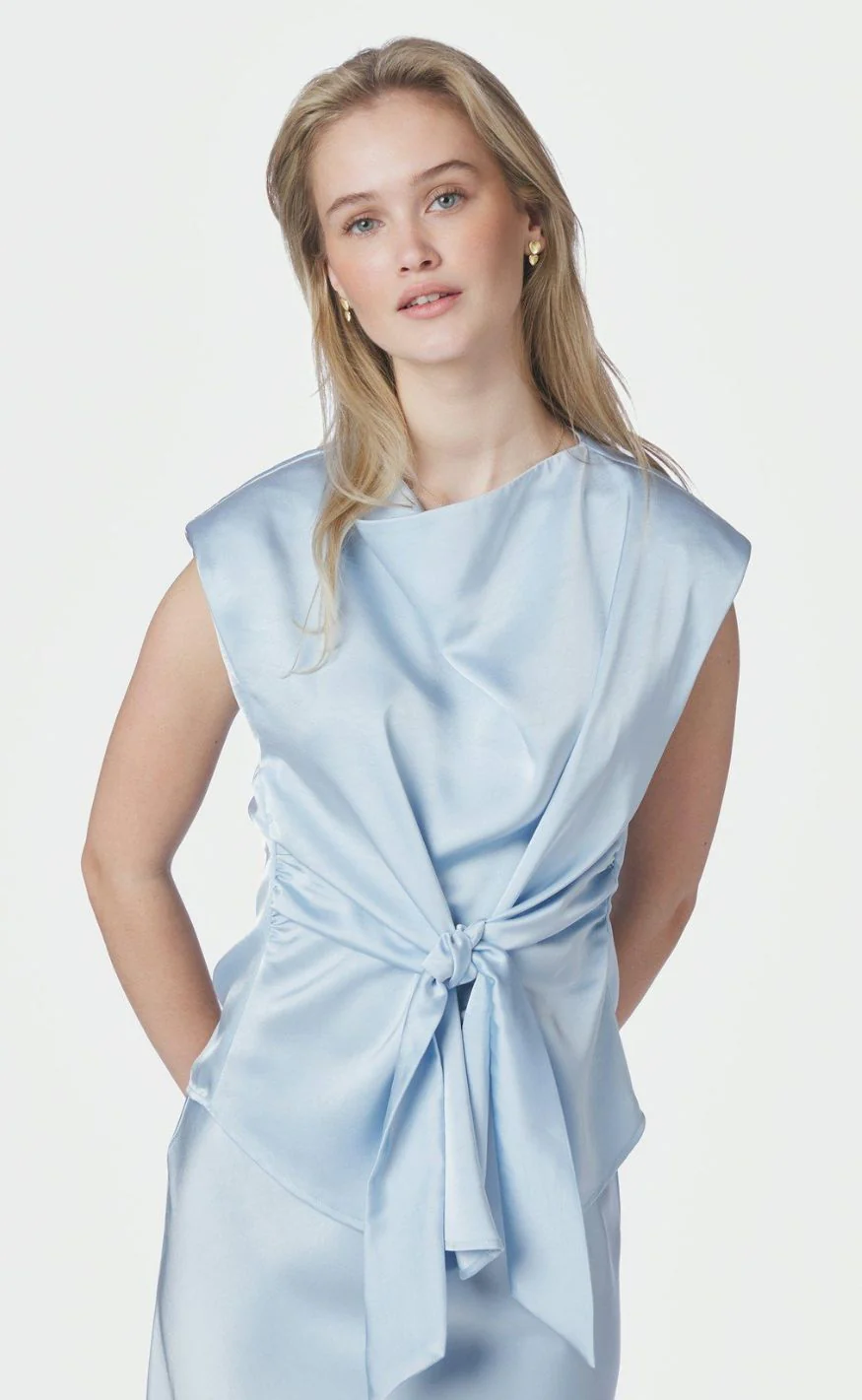 Neo Noir Top - Katarim Heavy Sateen - Light Blue - Image 2