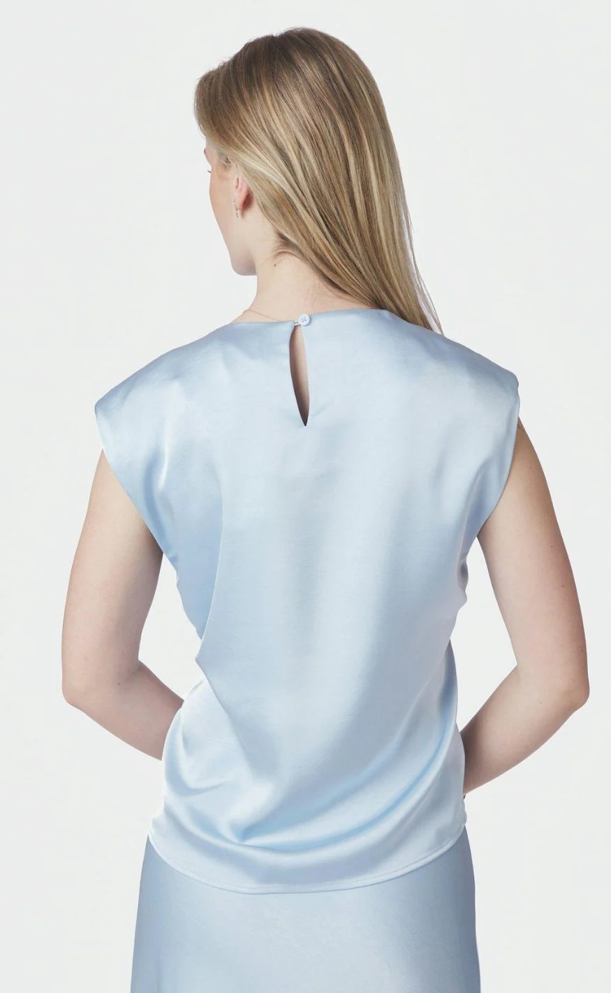 Neo Noir Top - Katarim Heavy Sateen - Light Blue - Image 3