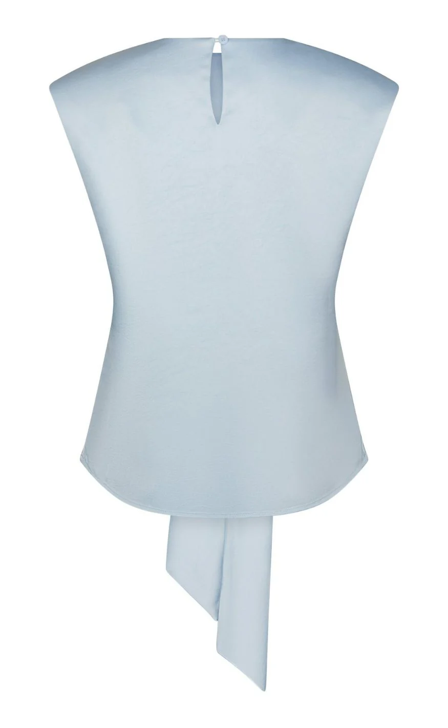 Neo Noir Top - Katarim Heavy Sateen - Light Blue - Image 4
