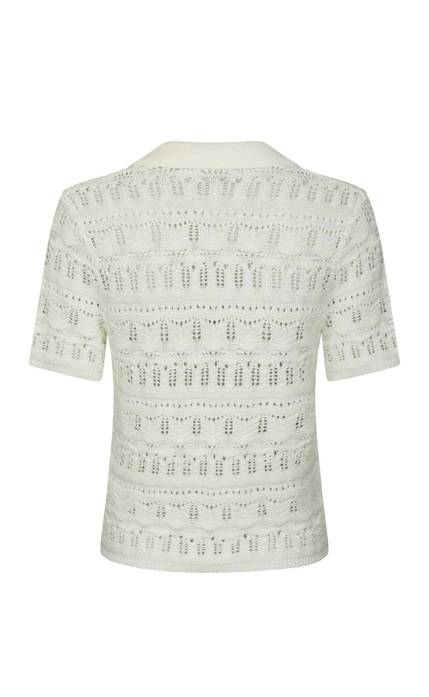 Neo Noir Top - Marisini Stich Polo - Off White - Image 4