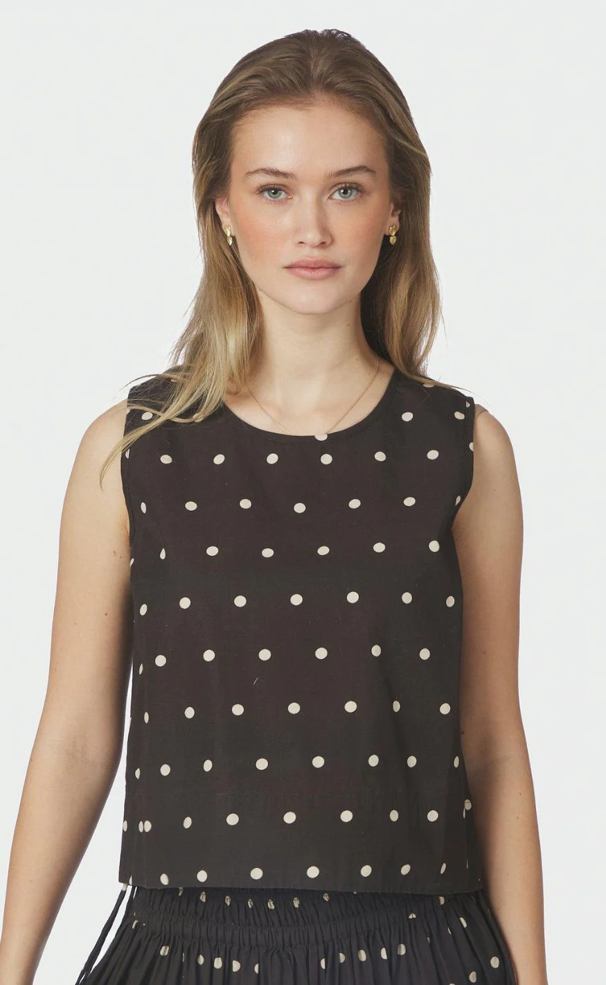 Neo Noir Top - Polly Dot - Dark Brown - Image 2