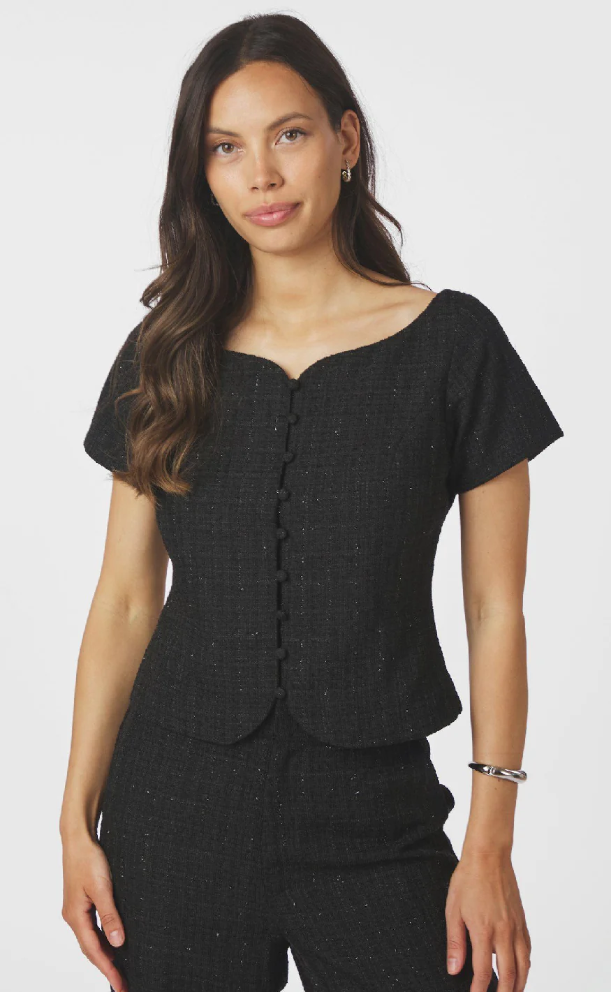Neo Noir Top - Tango Boucle - Black - Image 2