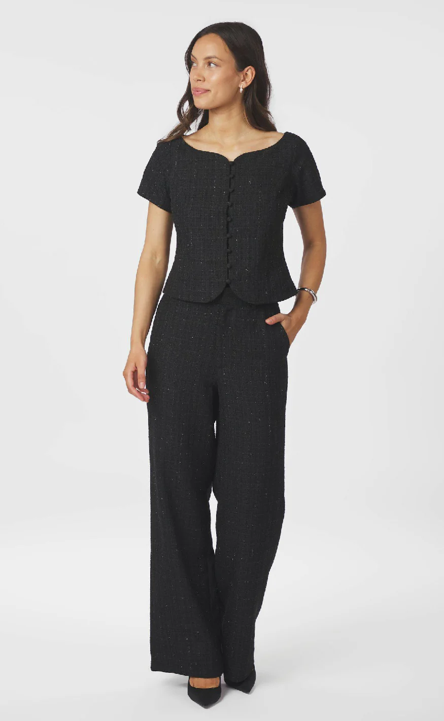 Neo Noir Top - Tango Boucle - Black - Image 4