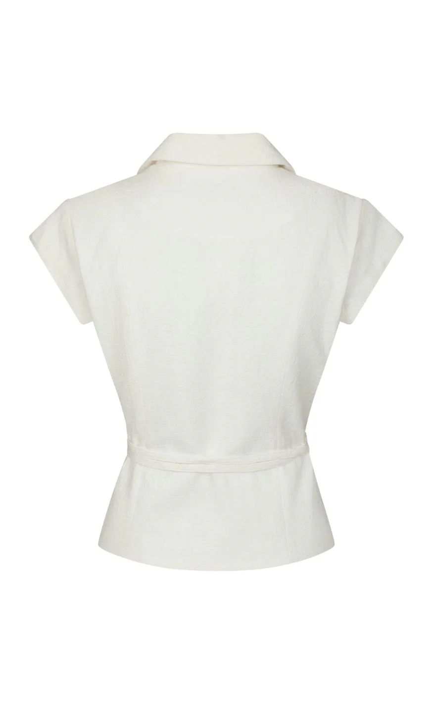 Neo Noir Bluse - Salina Ramie - Off White - Image 4