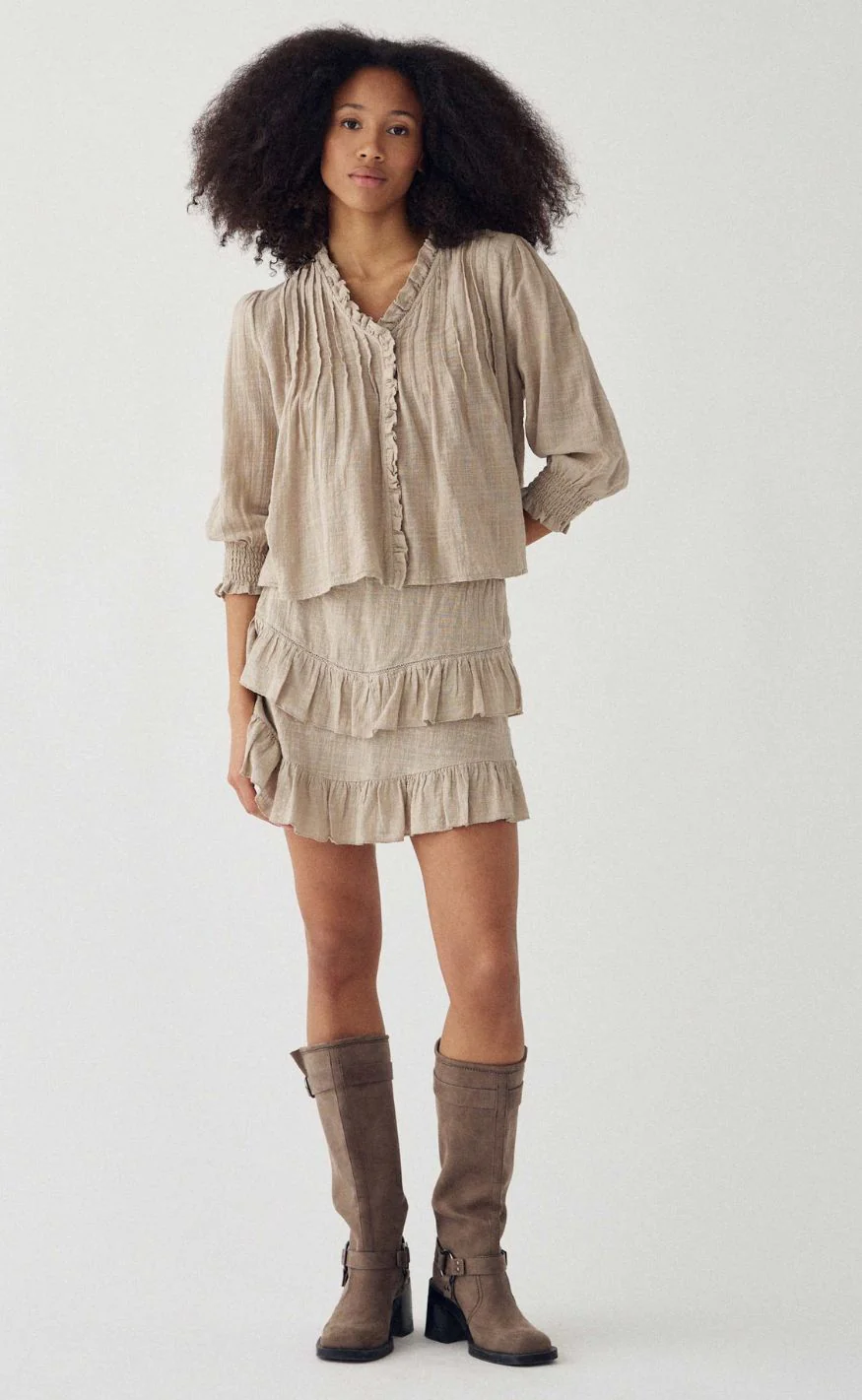 Noella Bluse - Marin - Grey Ivory - Image 3