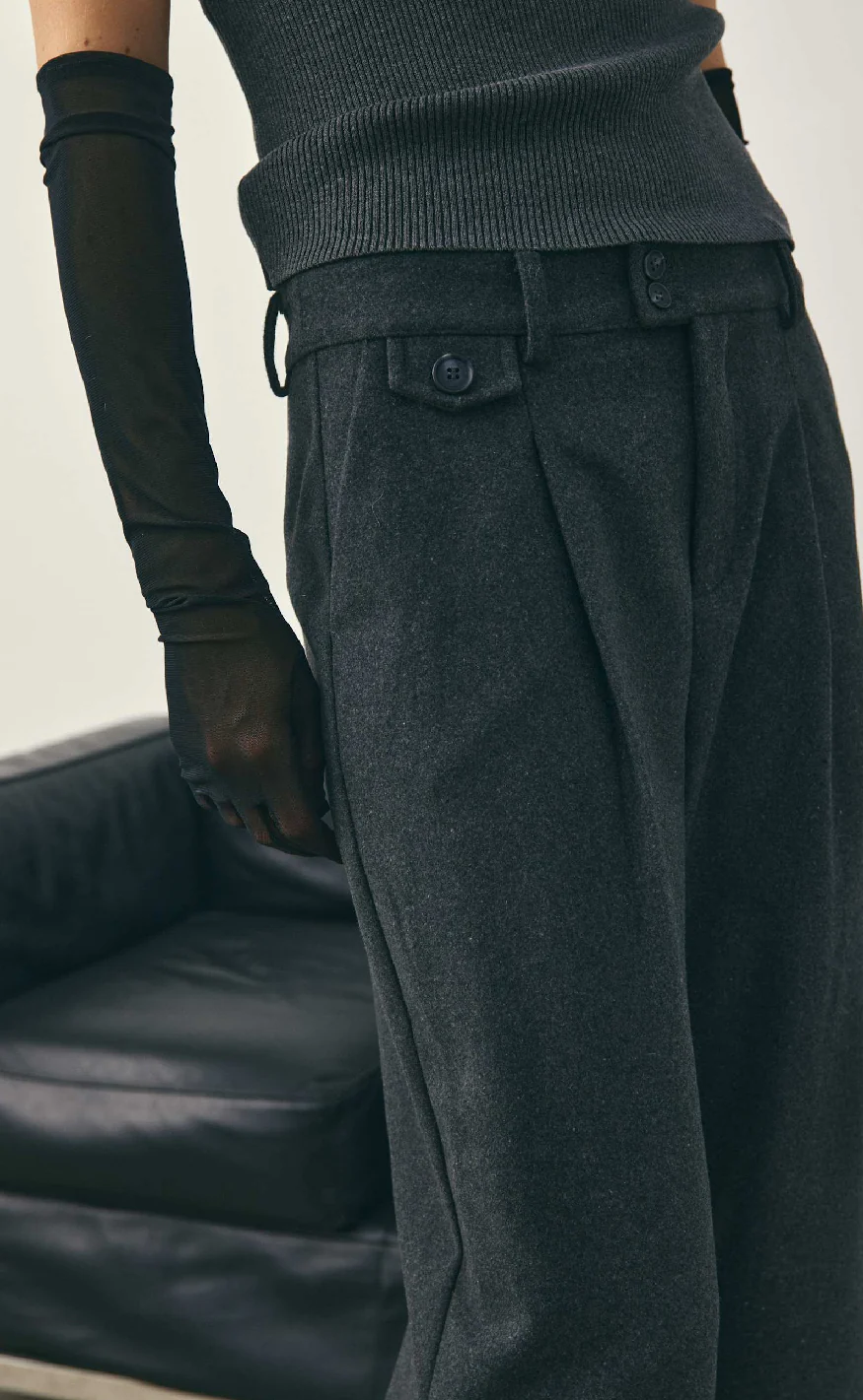 Noella Bukser - Joann - Dark Grey Mel. - Image 4