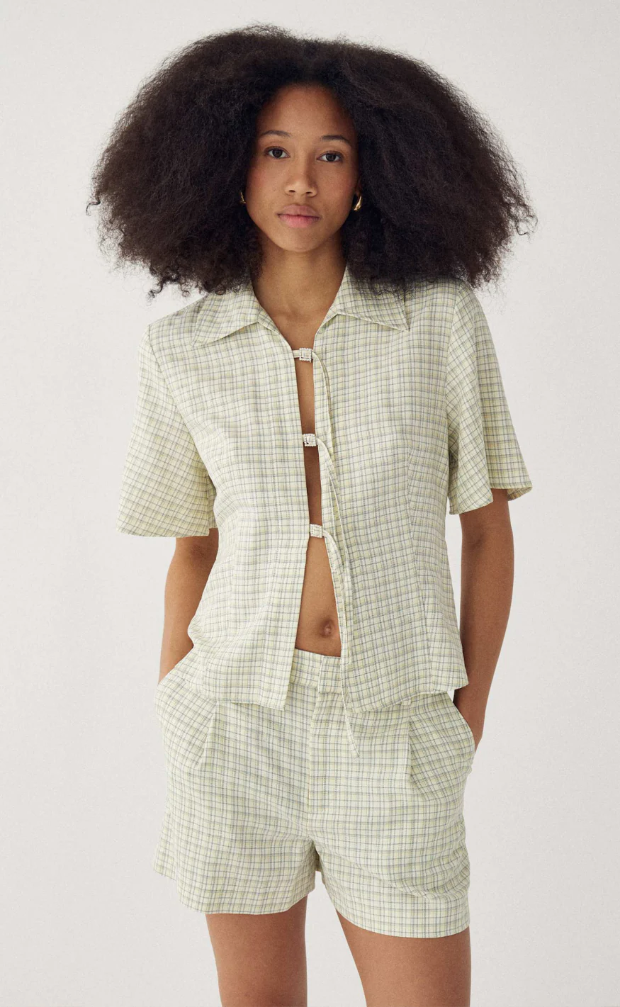 Noella Shorts - Kazianette MW - Denny Yellow Check - Image 5