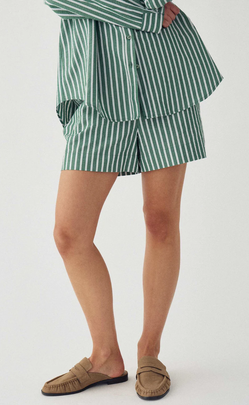 Noella Shorts - Layne MW - Drayton Green Stripe - Image 7