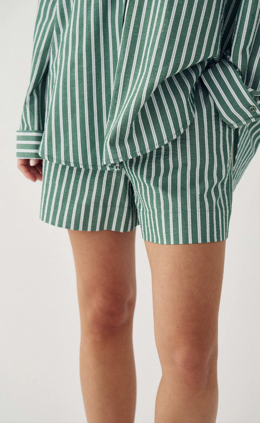 Noella Shorts - Layne MW - Drayton Green Stripe - Image 8