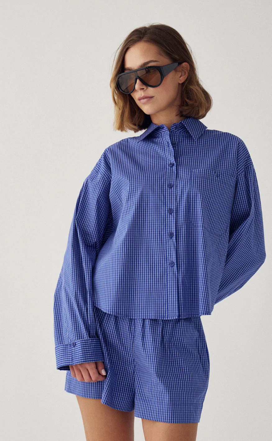 Noella Shorts - Marian MW - Davy Blue Check - Image 6