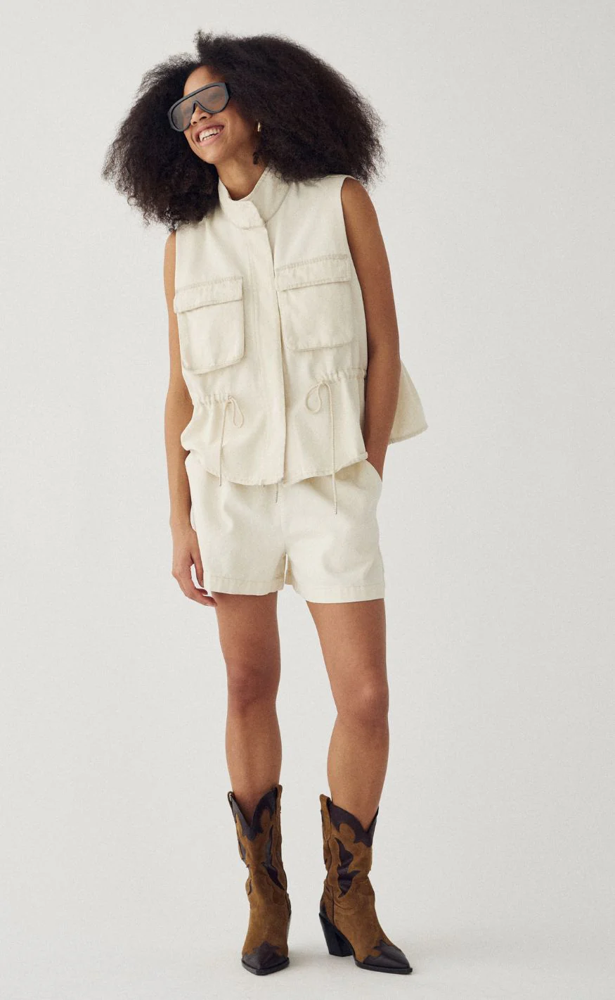 Noella Shorts - Meera MW - Washed Ivory - Image 5