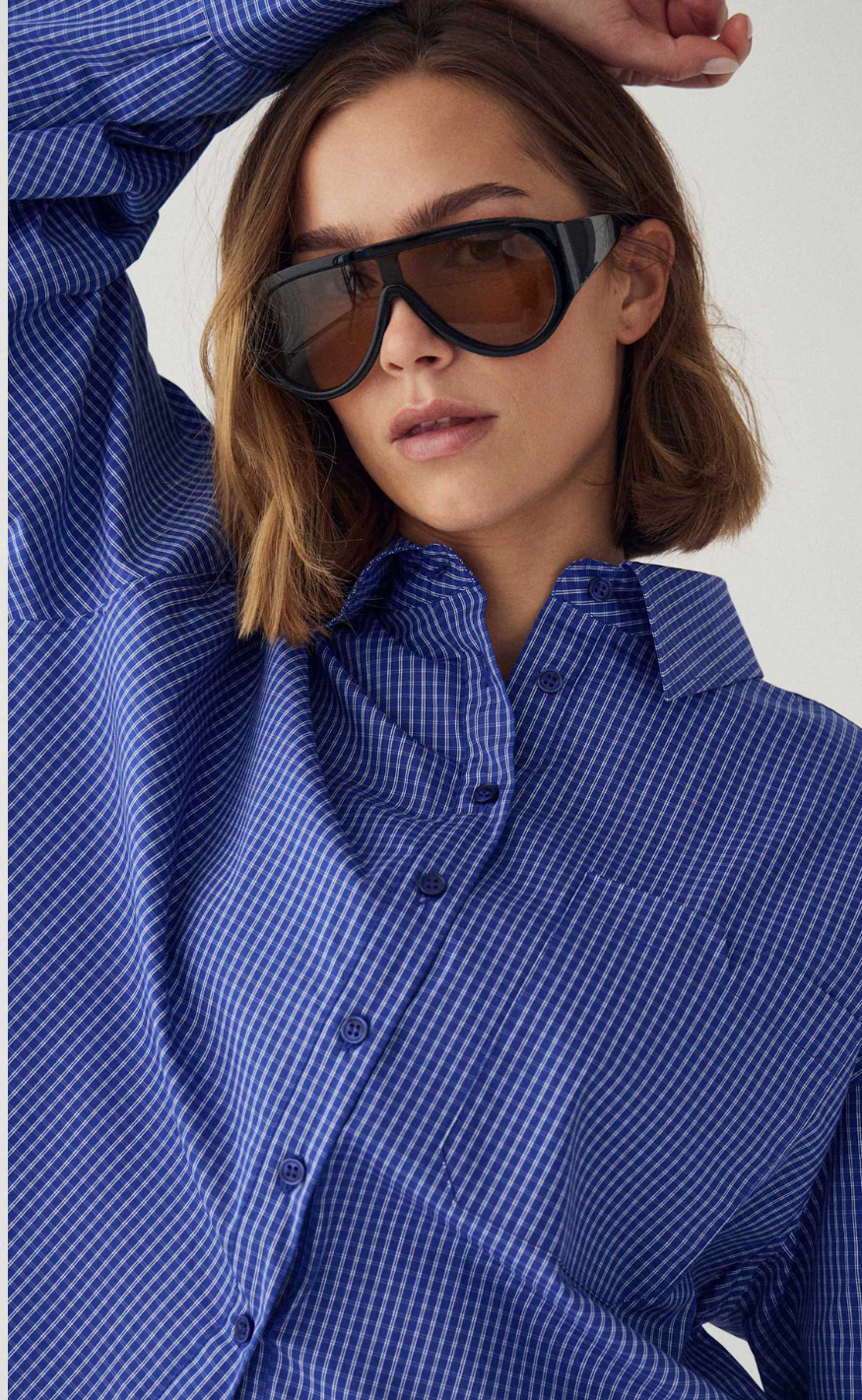 Noella Skjorte - Marlon C - Davy Blue Check - Image 8