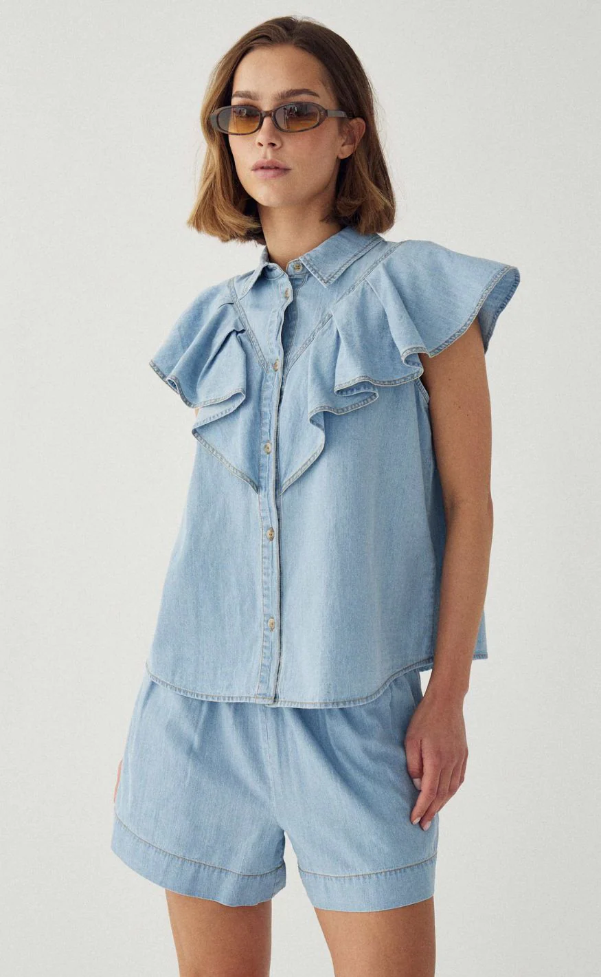 Noella Skjorte - Micaela SS - Light Wash - Image 6
