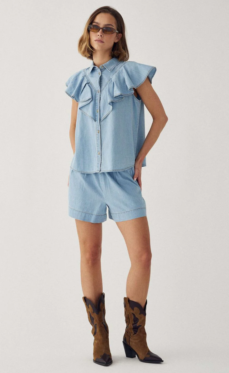 Noella Skjorte - Micaela SS - Light Wash - Image 8