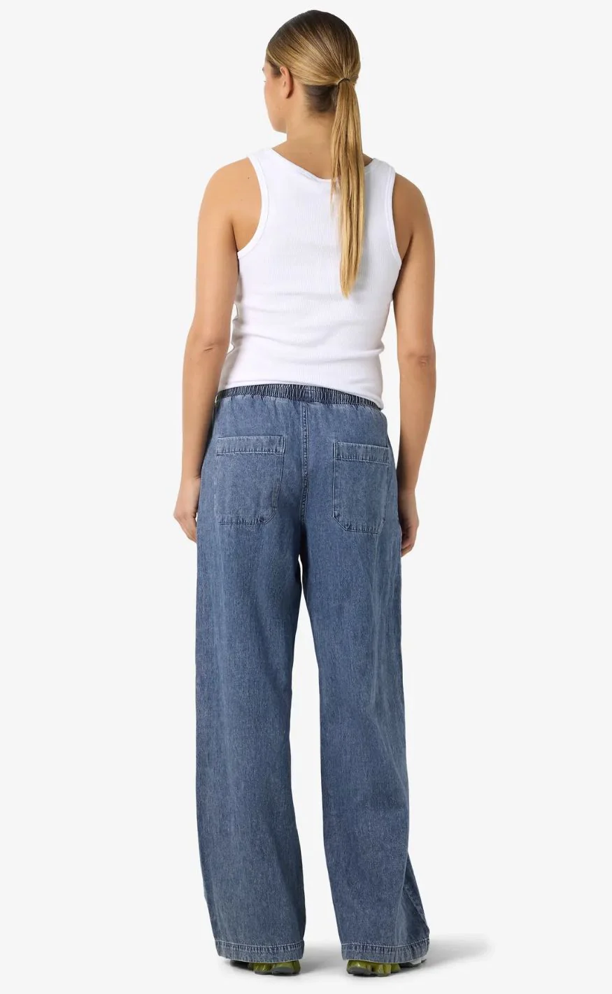 Noisy May Bukser - Enza MW Wide - Medium Blue Denim - Image 9