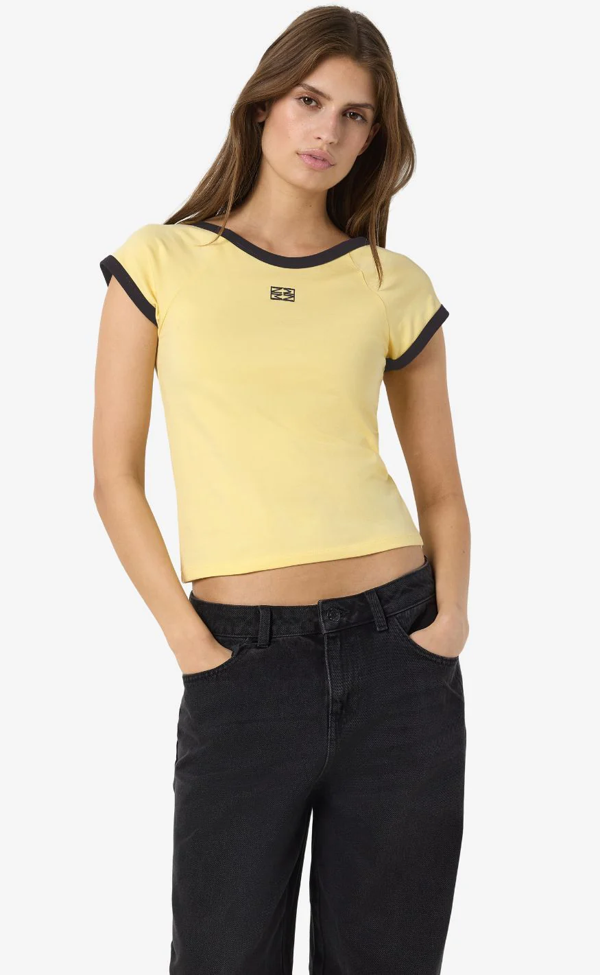 Noisy May T-shirt - Twin - French Vanilla/Obsidian Contrast - Image 2