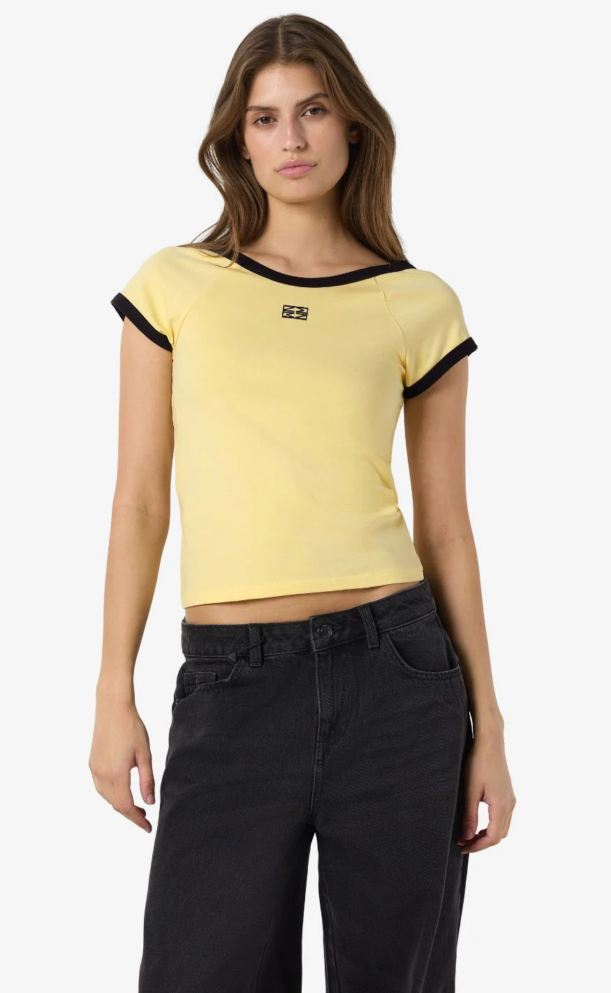 Noisy May T-shirt - Twin - French Vanilla/Obsidian Contrast - Image 3