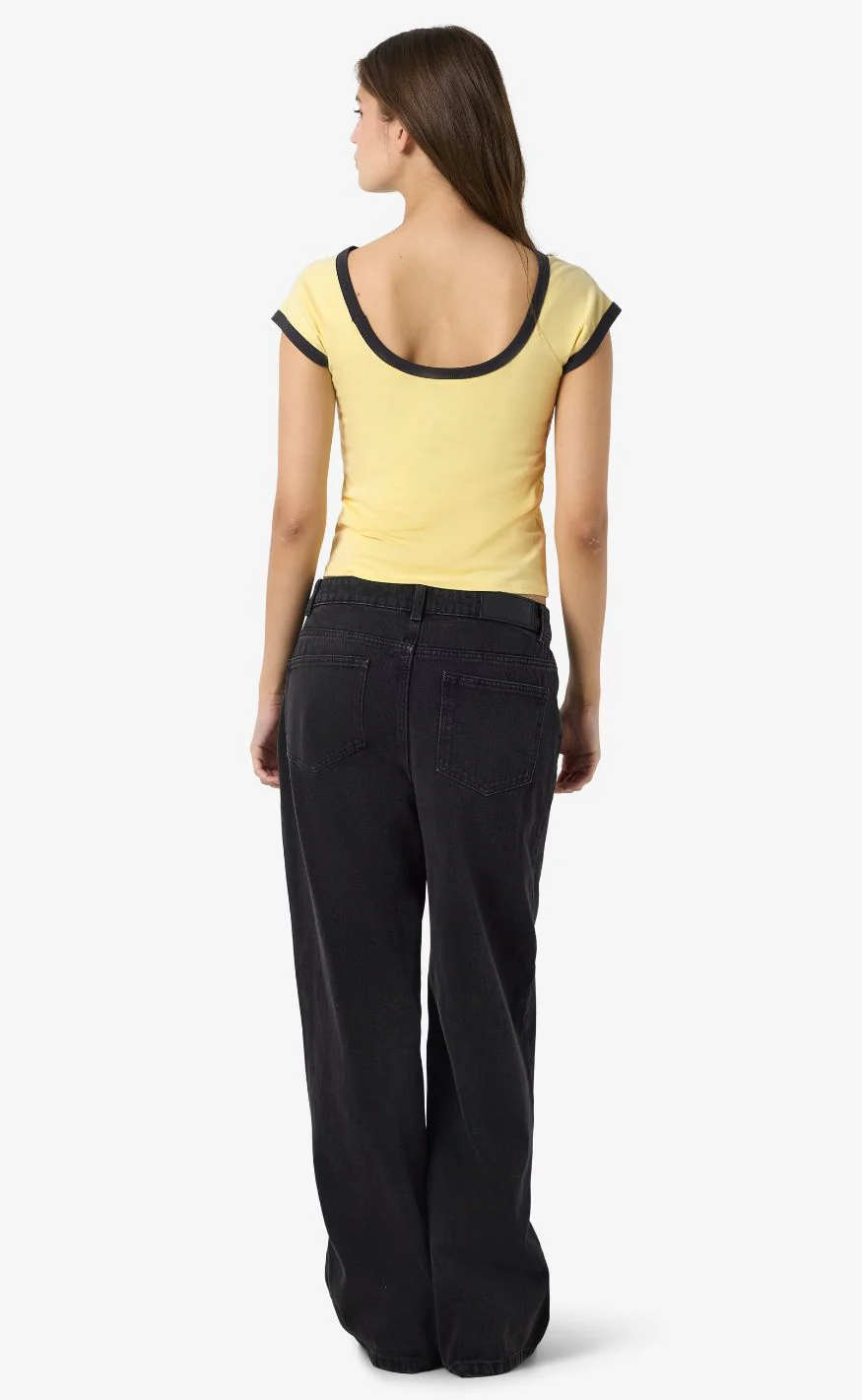 Noisy May T-shirt - Twin - French Vanilla/Obsidian Contrast - Image 4