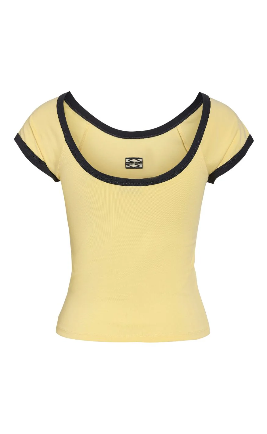 Noisy May T-shirt - Twin - French Vanilla/Obsidian Contrast - Image 5