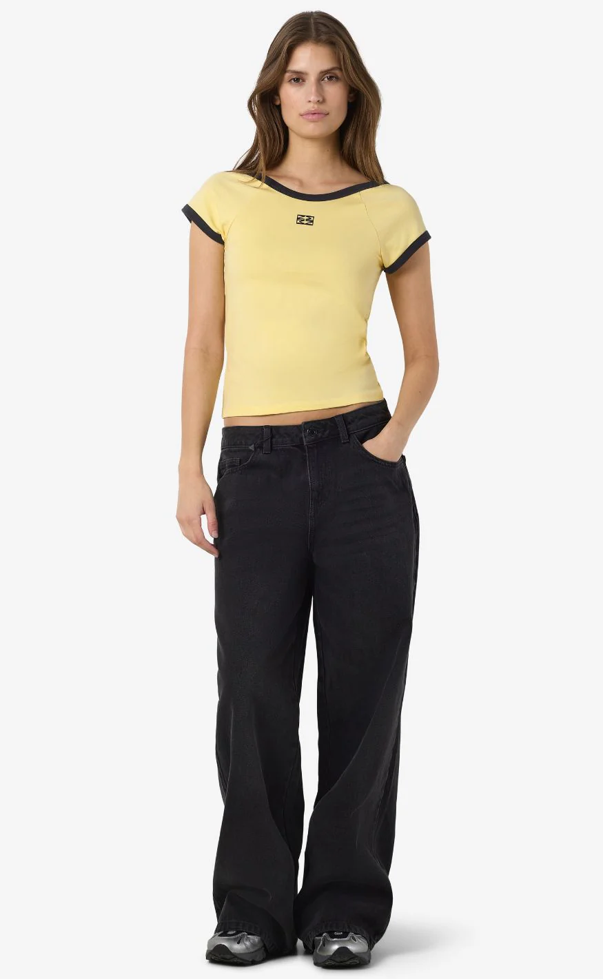 Noisy May T-shirt - Twin - French Vanilla/Obsidian Contrast - Image 6