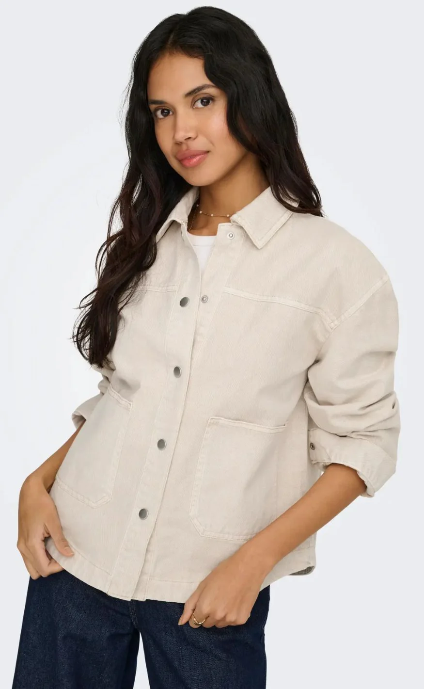 ONLY Jakke - Lara Twill - Silver Mink - Image 3