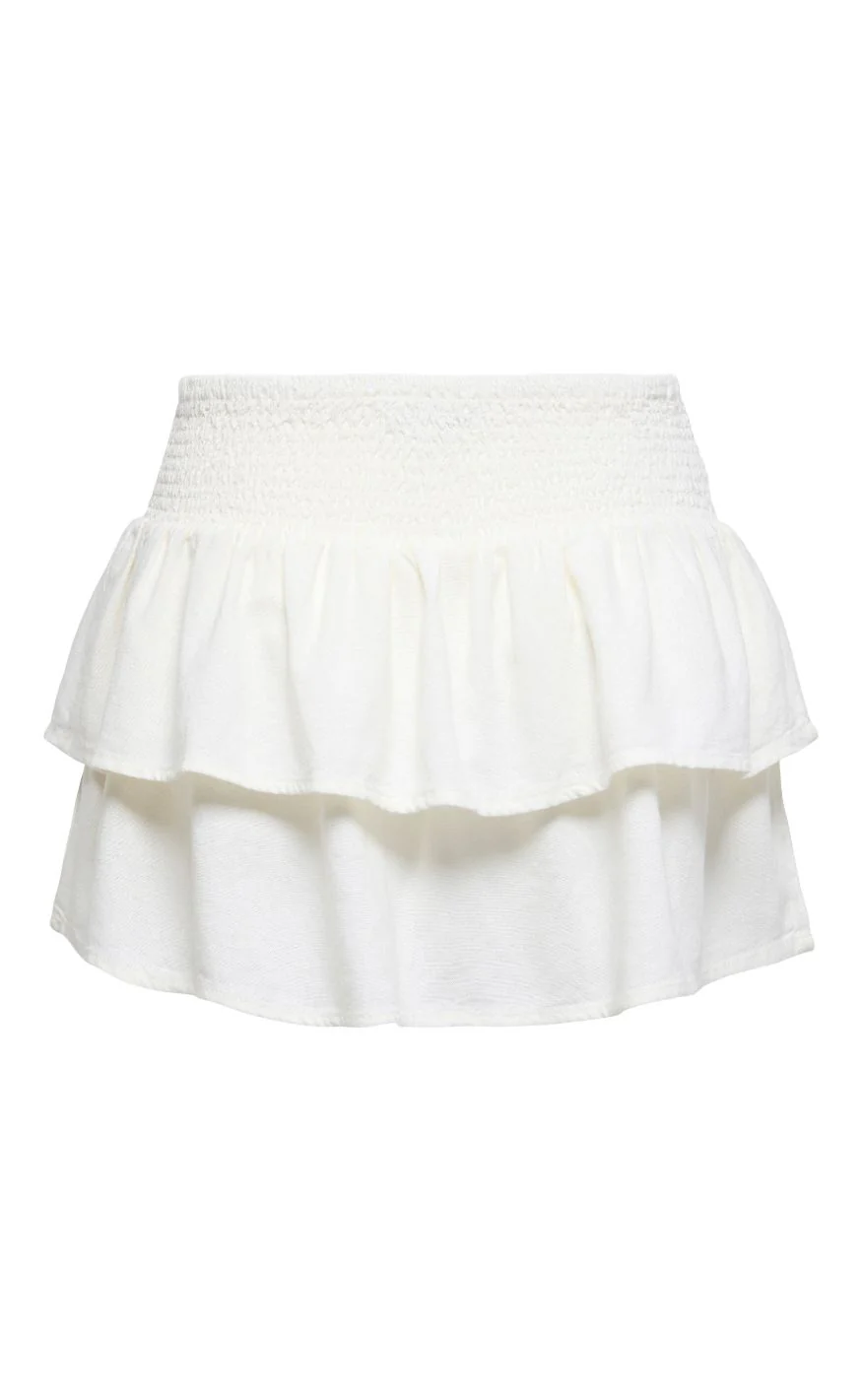 ONLY Nederdel - Goal Linen - Cloud Dancer - Image 4