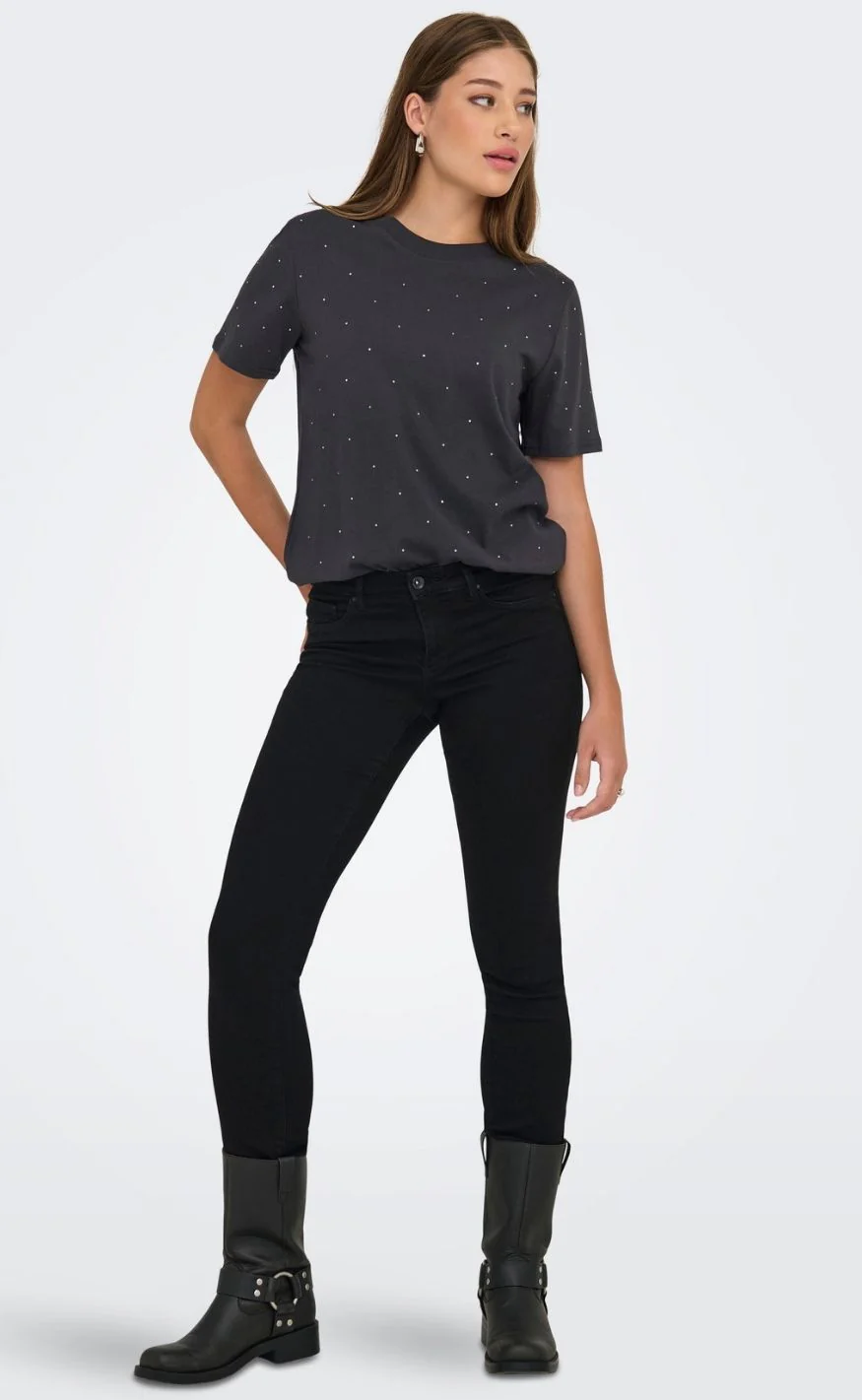 ONLY T-shirt - Monja Studs - Phantom Studs - Image 5