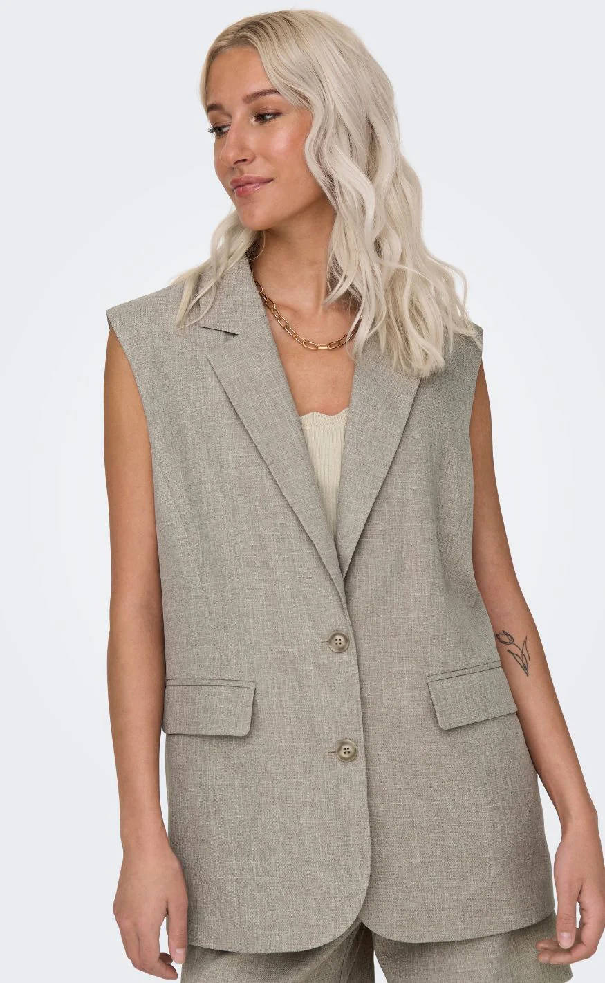 ONLY Vest - Linda - Fungi Melange - Image 3
