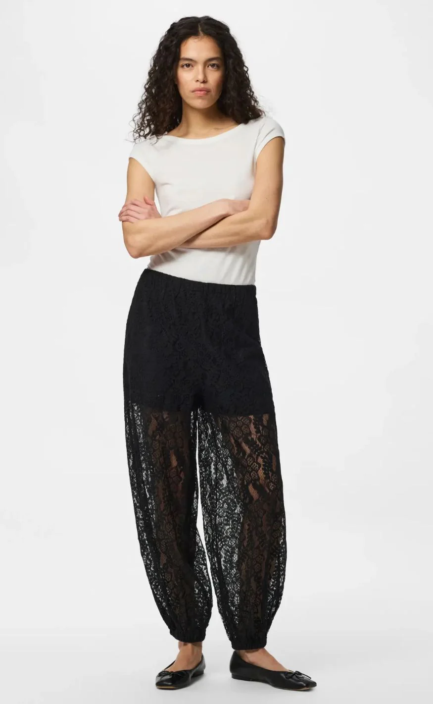 Pieces Bukser - Aline Lace - Black - Image 5