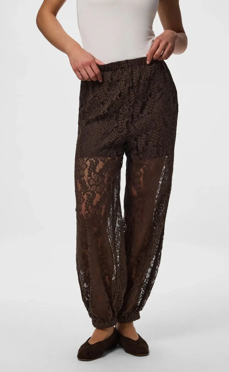 Pieces Bukser - Aline Lace - Hot Fudge - Image 2