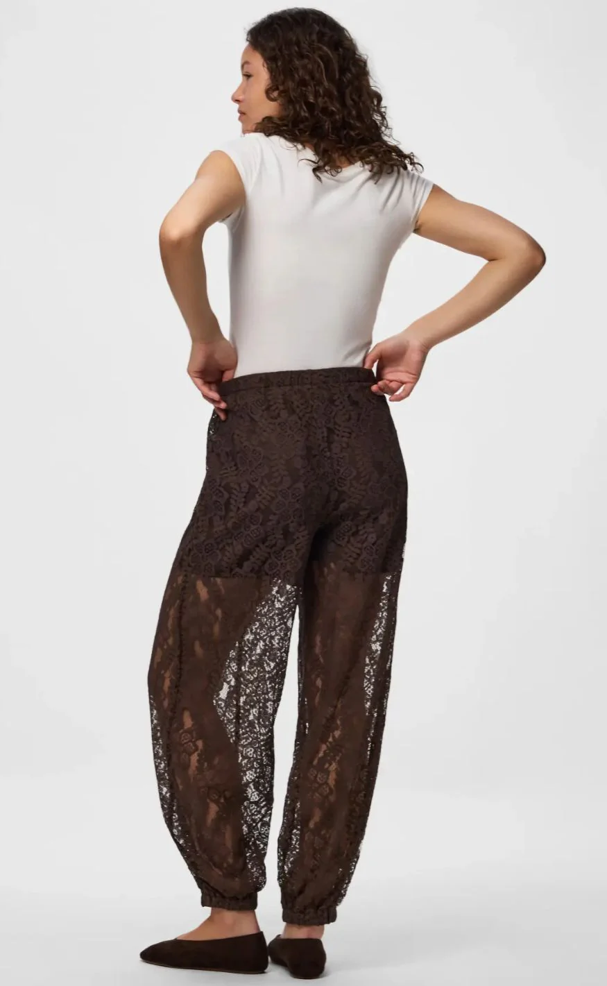 Pieces Bukser - Aline Lace - Hot Fudge - Image 4