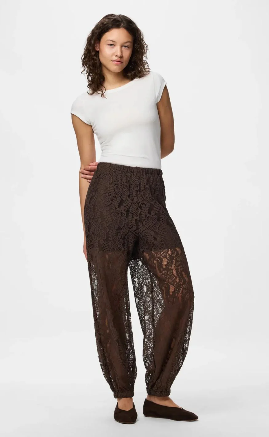 Pieces Bukser - Aline Lace - Hot Fudge - Image 5