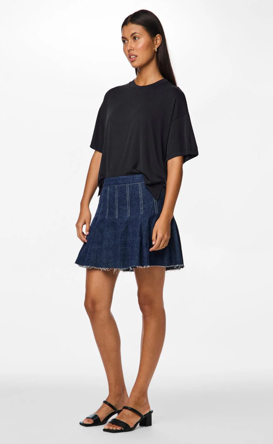 Pieces Nederdel - Fabia - Dark Blue Denim - Image 5