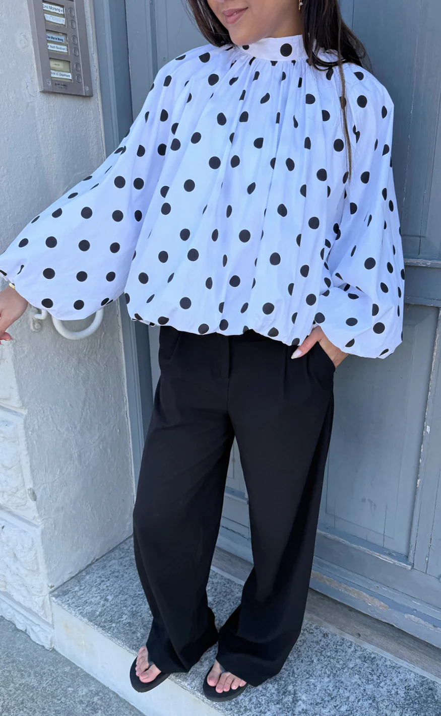 Say INA Copenhagen Bluse - Diana Dot - White W. Black Dots - Image 2