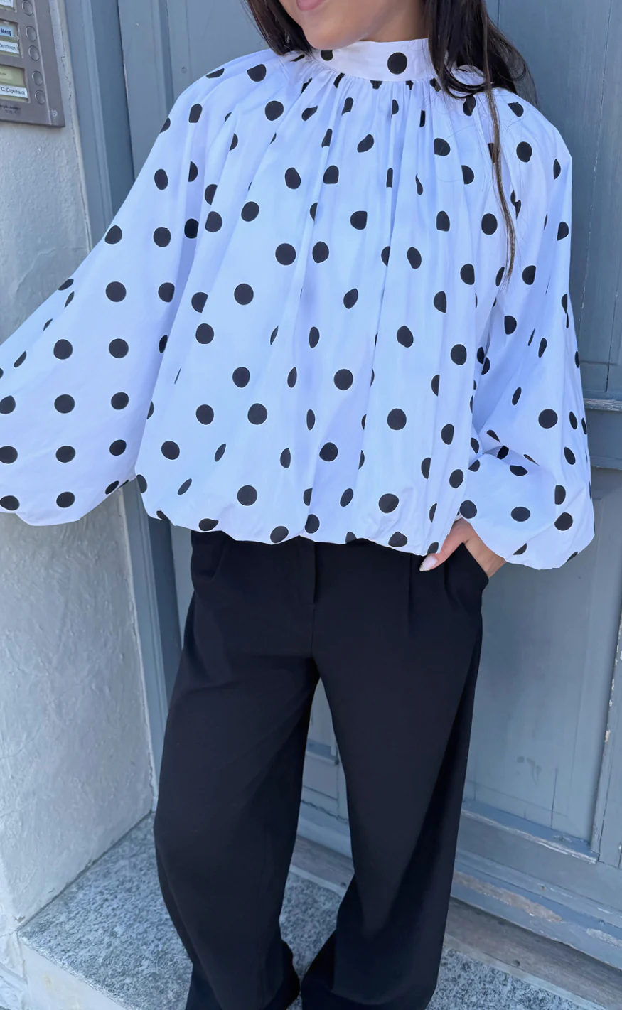 Say INA Copenhagen Bluse - Diana Dot - White W. Black Dots - Image 5